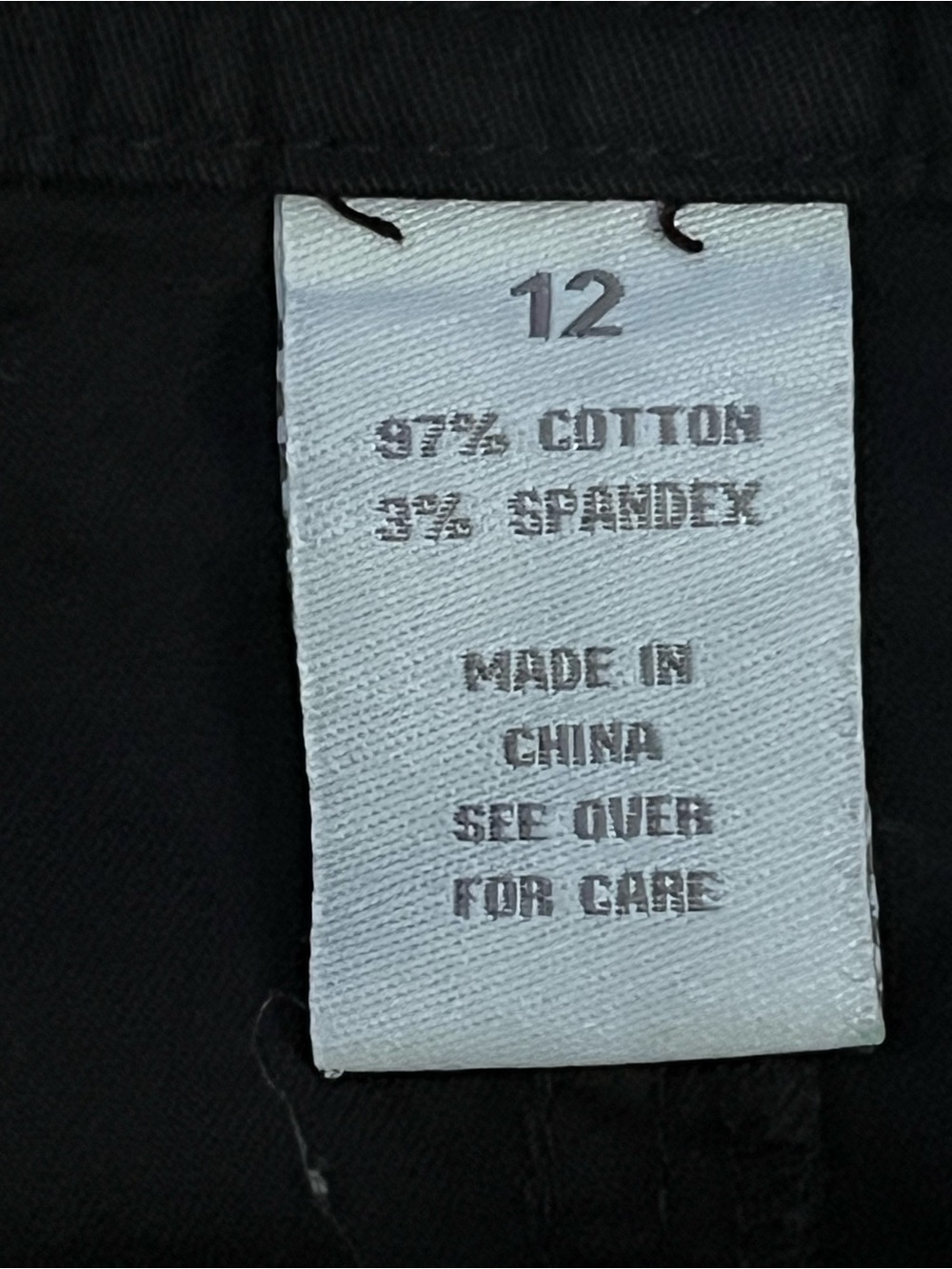 Per Se Black Cotton Blend Mini Skirt Size 12 Casual Stretch Pockets - Picture 4 of 4